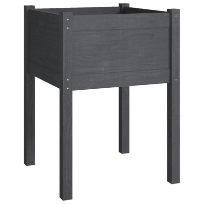 Odlingslådor 2 st grå 50x50x70 cm massiv furu