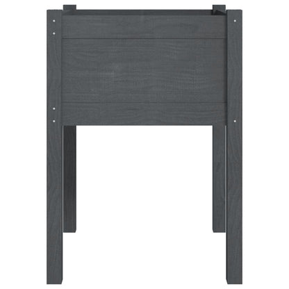 Odlingslådor 2 st grå 50x50x70 cm massiv furu