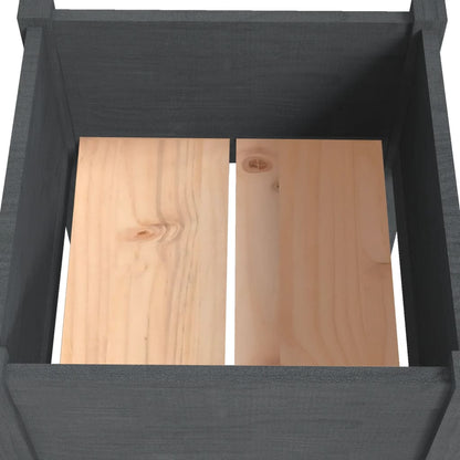 Odlingslådor 2 st grå 50x50x70 cm massiv furu