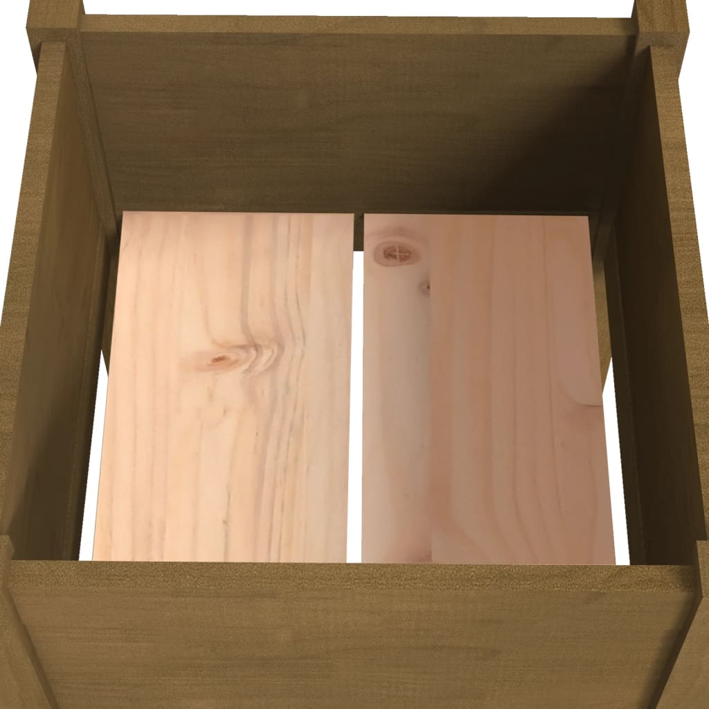 Odlingslåda honungsbrun 50x50x70 cm massiv furu
