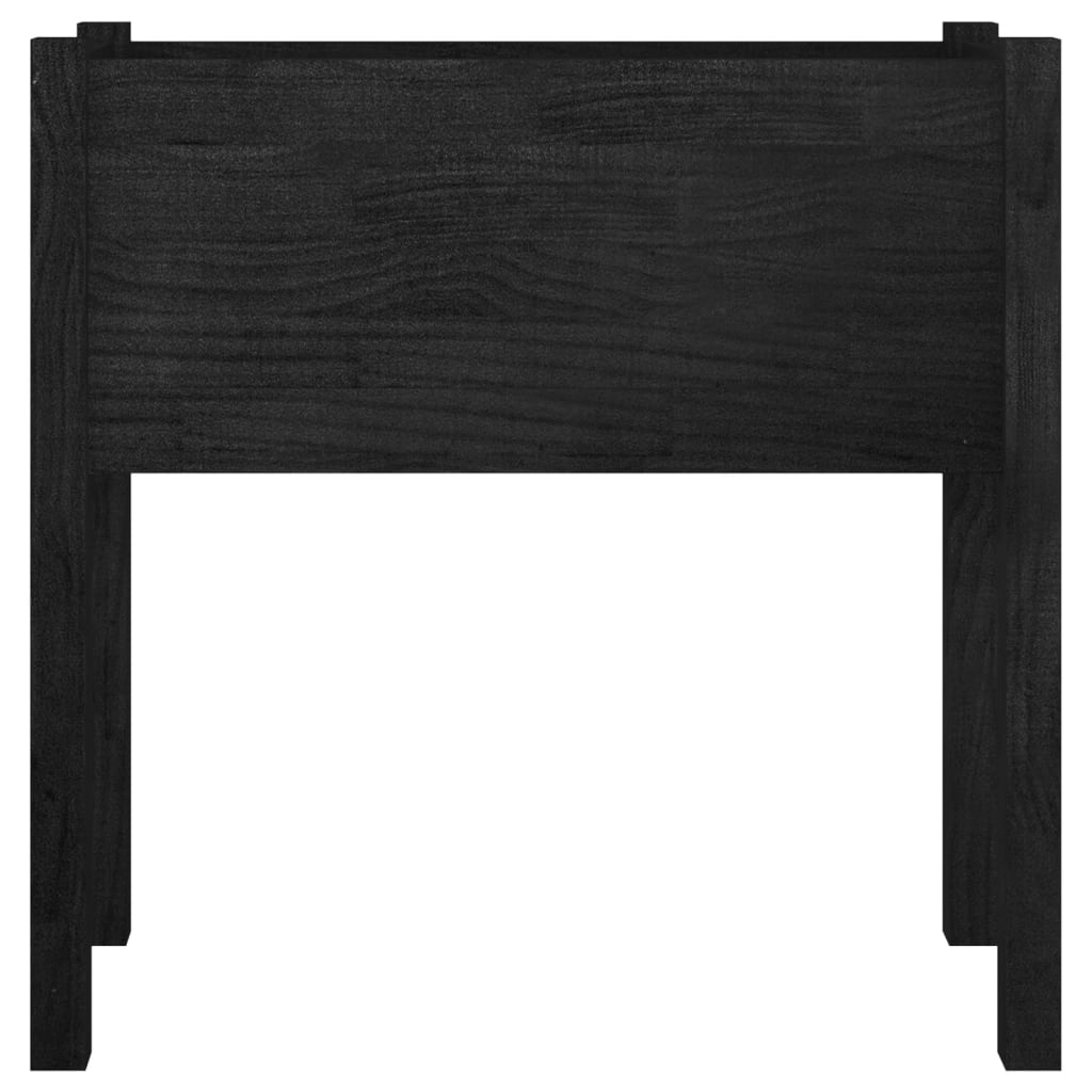 Odlingslåda svart 70x31x70 cm massiv furu