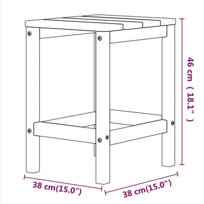 Adirondack bord antracit 38x38x46 cm HDPE