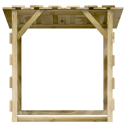 Pergola med tak 100x90x100 cm impregnerad furu