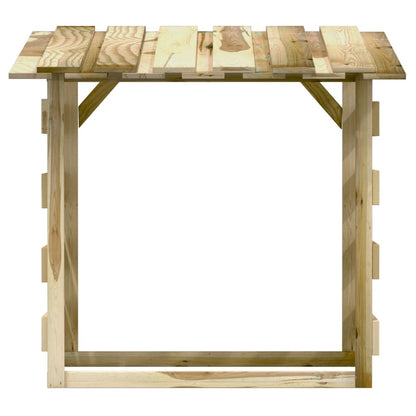 Pergola med tak 100x90x100 cm impregnerad furu