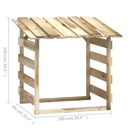 Pergola med tak 100x90x100 cm impregnerad furu