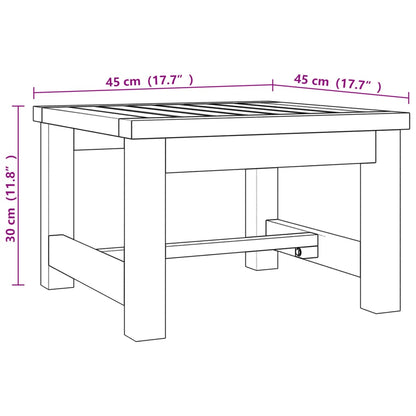 Soffbord 45x45x30 cm massiv teak