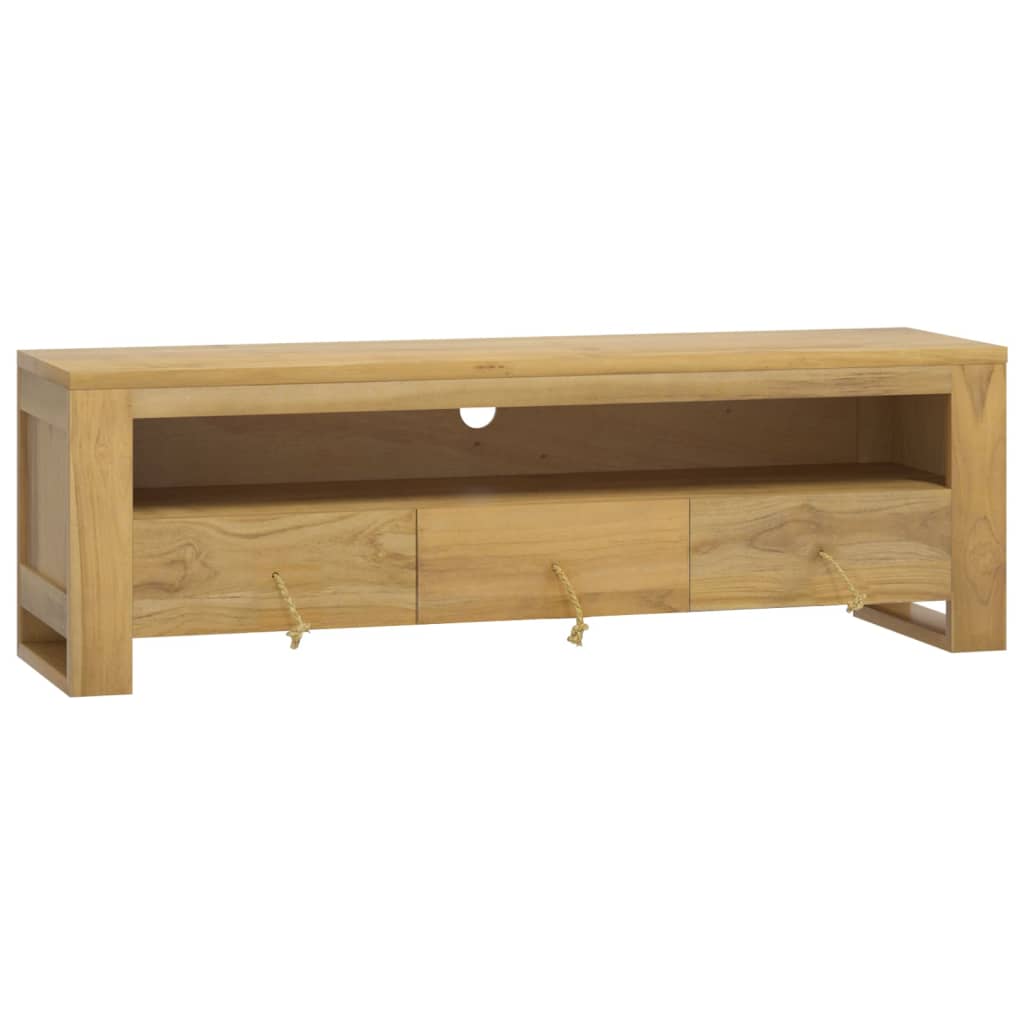 Tv-bänk 110x30x35 cm massiv teak