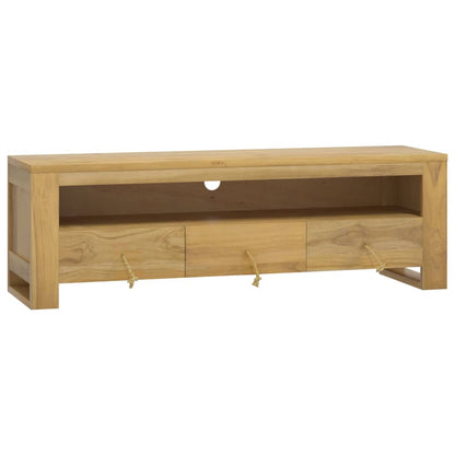 Tv-bänk 110x30x35 cm massiv teak