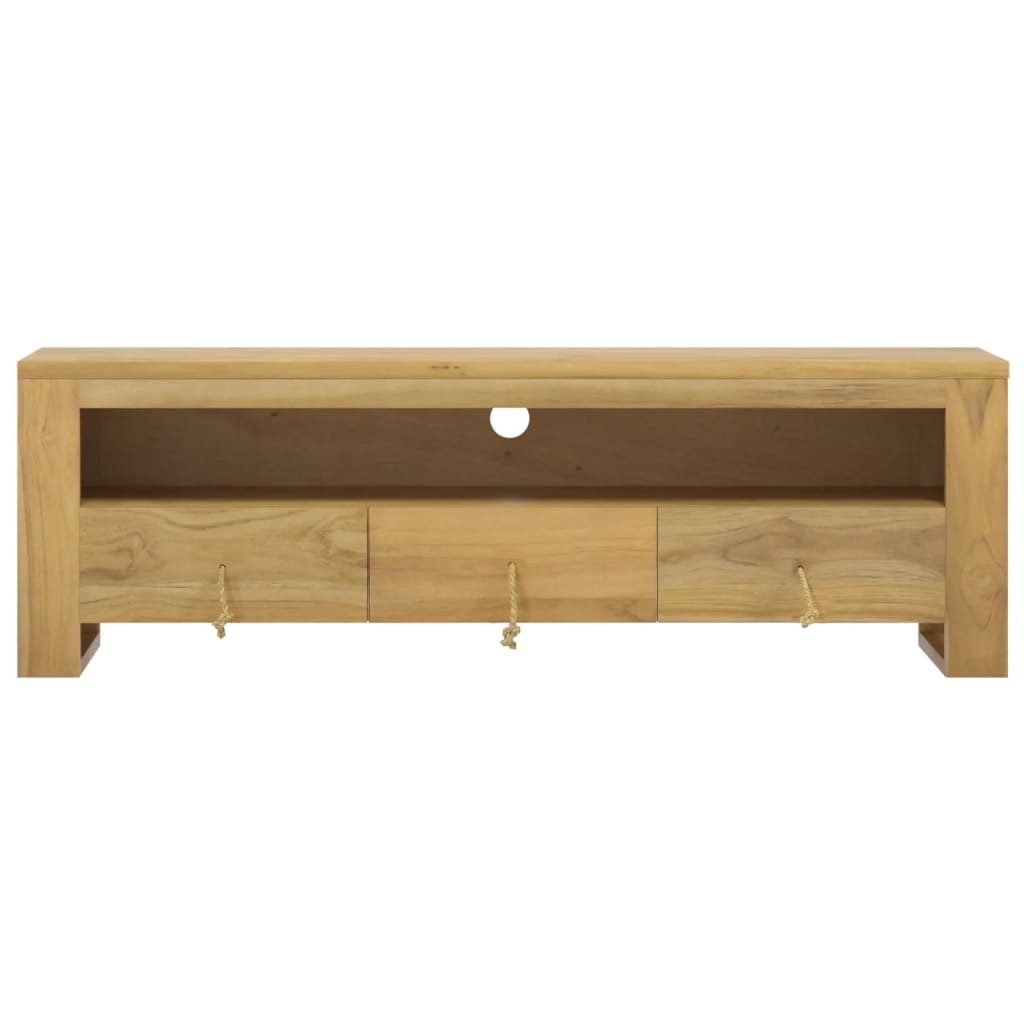 Tv-bänk 110x30x35 cm massiv teak