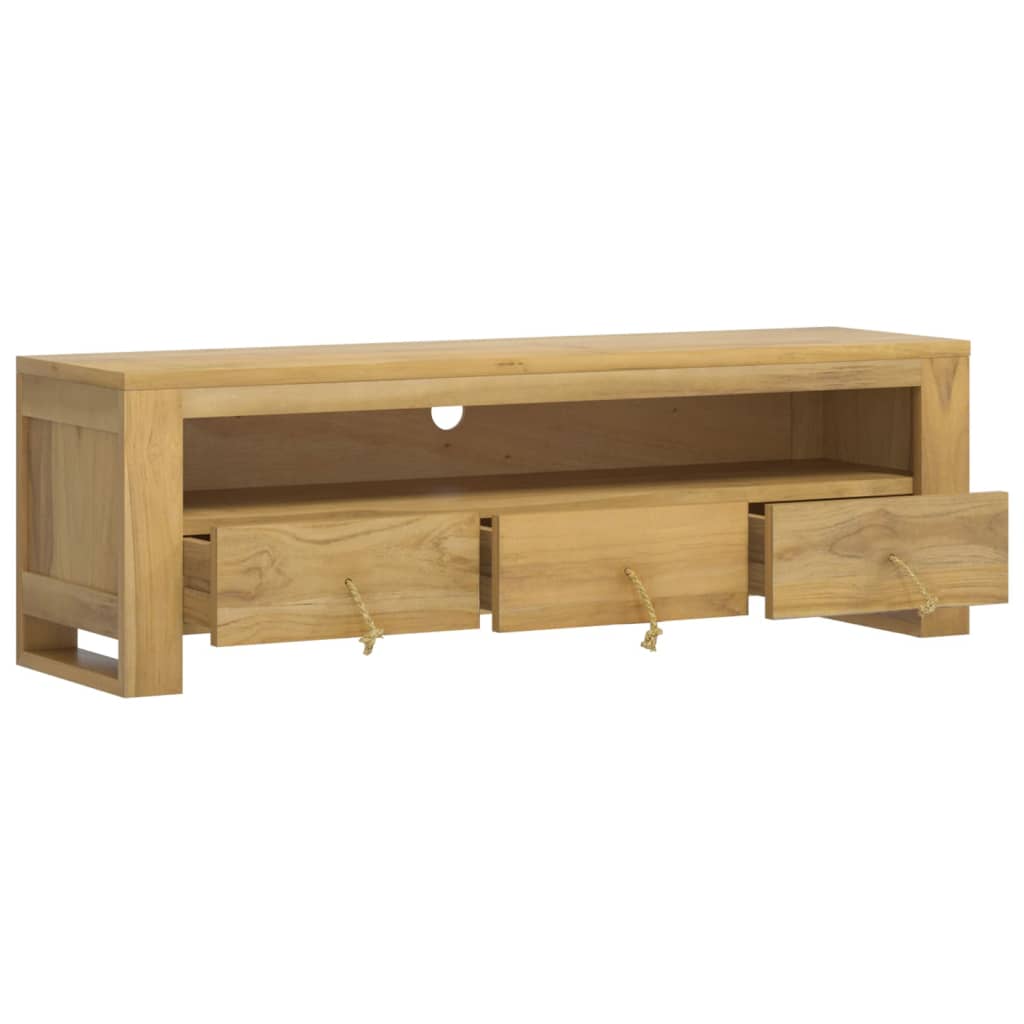 Tv-bänk 110x30x35 cm massiv teak