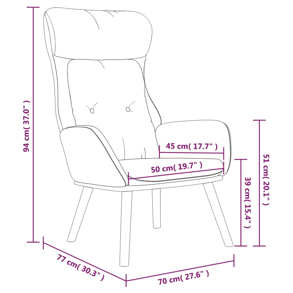 Vilstol brun tyg och PVC