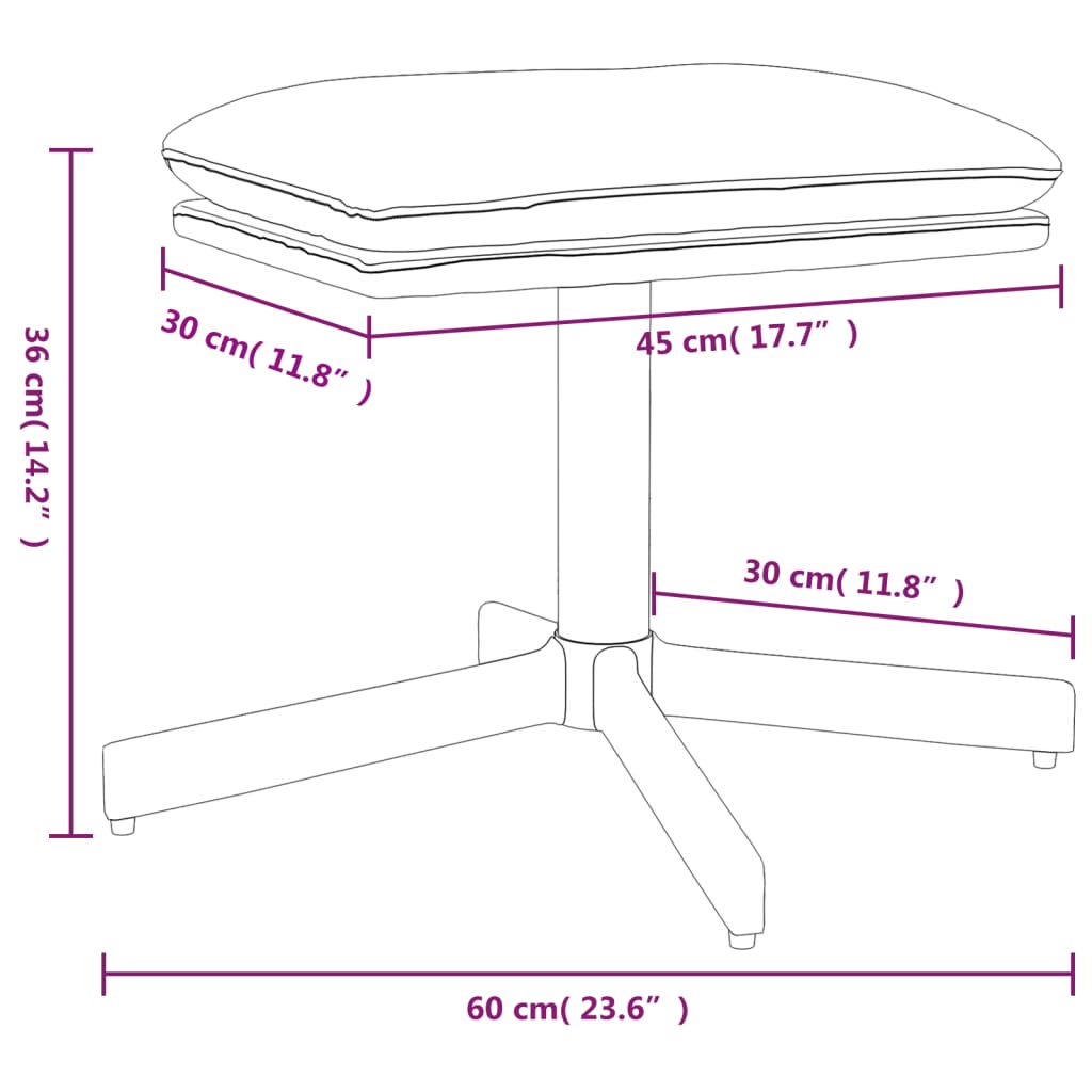 Fotpall senapsgul 60x60x36 cm sammet