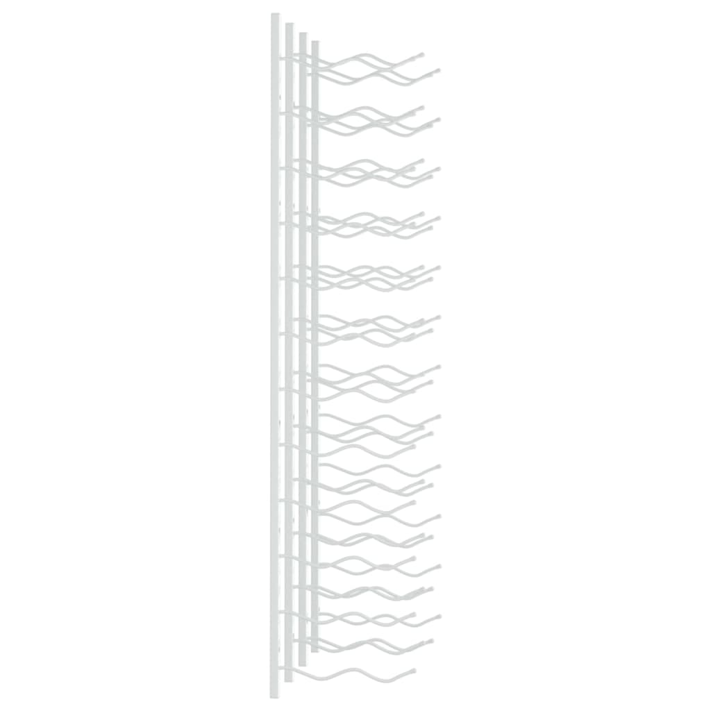 Väggmonterat vinställ för 24 flaskor 2 st vit järn