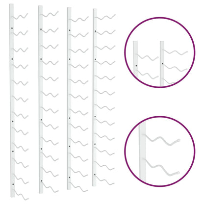 Väggmonterat vinställ för 24 flaskor 2 st vit järn