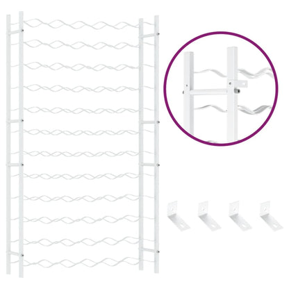 Vinställ för 36 flaskor vit metall