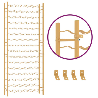 Vinställ för 96 flaskor guld metall