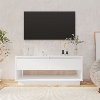 Tv-bänk vit 102x41x44 cm konstruerat trä