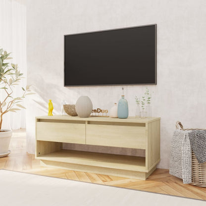 Tv-bänk sonoma ek 102x41x44 cm konstruerat trä