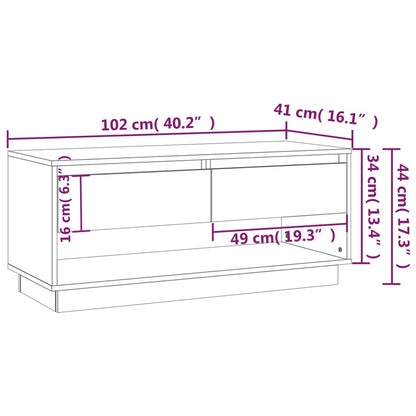 Tv-bänk sonoma ek 102x41x44 cm konstruerat trä