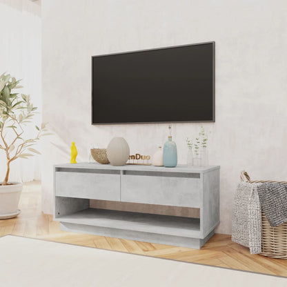 Tv-bänk betonggrå 102x41x44 cm konstruerat trä