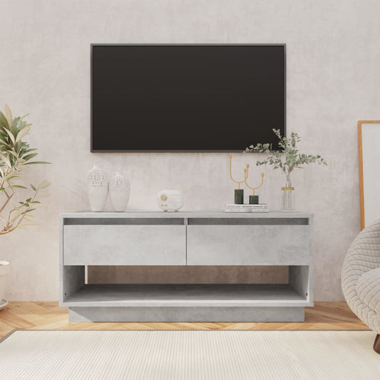 Tv-bänk betonggrå 102x41x44 cm konstruerat trä