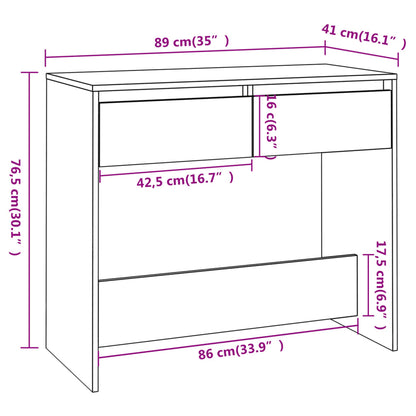 Konsolbord svart 89x41x76,5 cm konstruerat trä