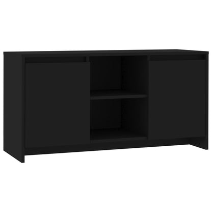 Tv-bänk svart 102x37,5x52,5 cm konstruerat trä