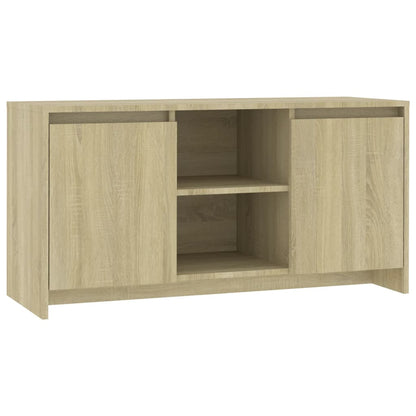 Tv-bänk sonoma-ek 102x37,5x52,5 cm konstruerat trä