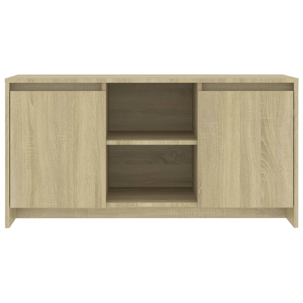 Tv-bänk sonoma-ek 102x37,5x52,5 cm konstruerat trä