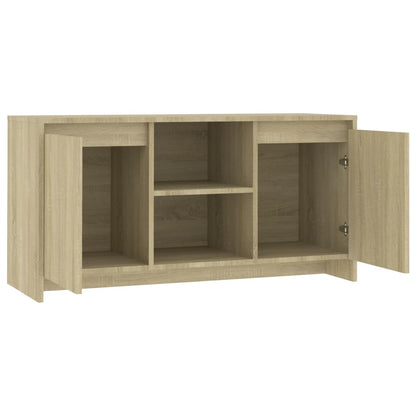 Tv-bänk sonoma-ek 102x37,5x52,5 cm konstruerat trä