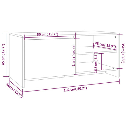 Soffbord svart 102x50x45 cm konstruerat trä