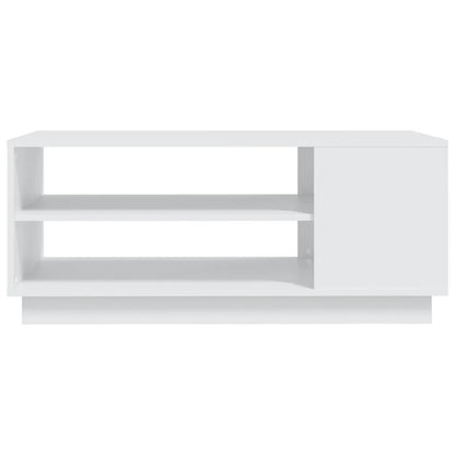 Soffbord vit 102x55x43 cm konstruerat trä