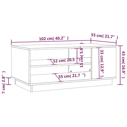 Soffbord betonggrå 102x55x43 cm konstruerat trä