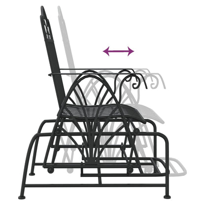 Gungbänk 61 cm svart stål