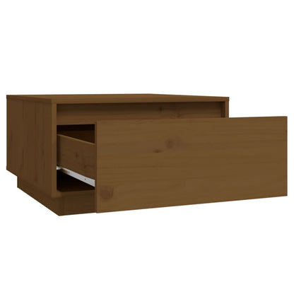 Soffbord honungsbrun 55x56x32 cm massiv furu