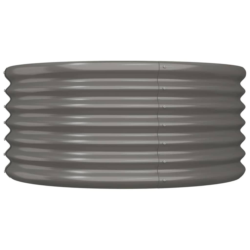 Odlingslåda galvaniserat stål 80x80x36 cm grå