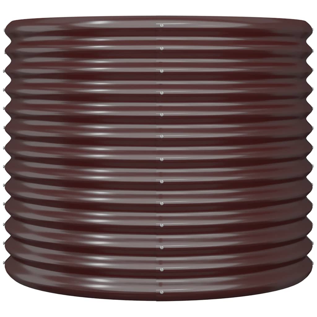 Odlingslåda galvaniserat stål 80x80x68 cm brun