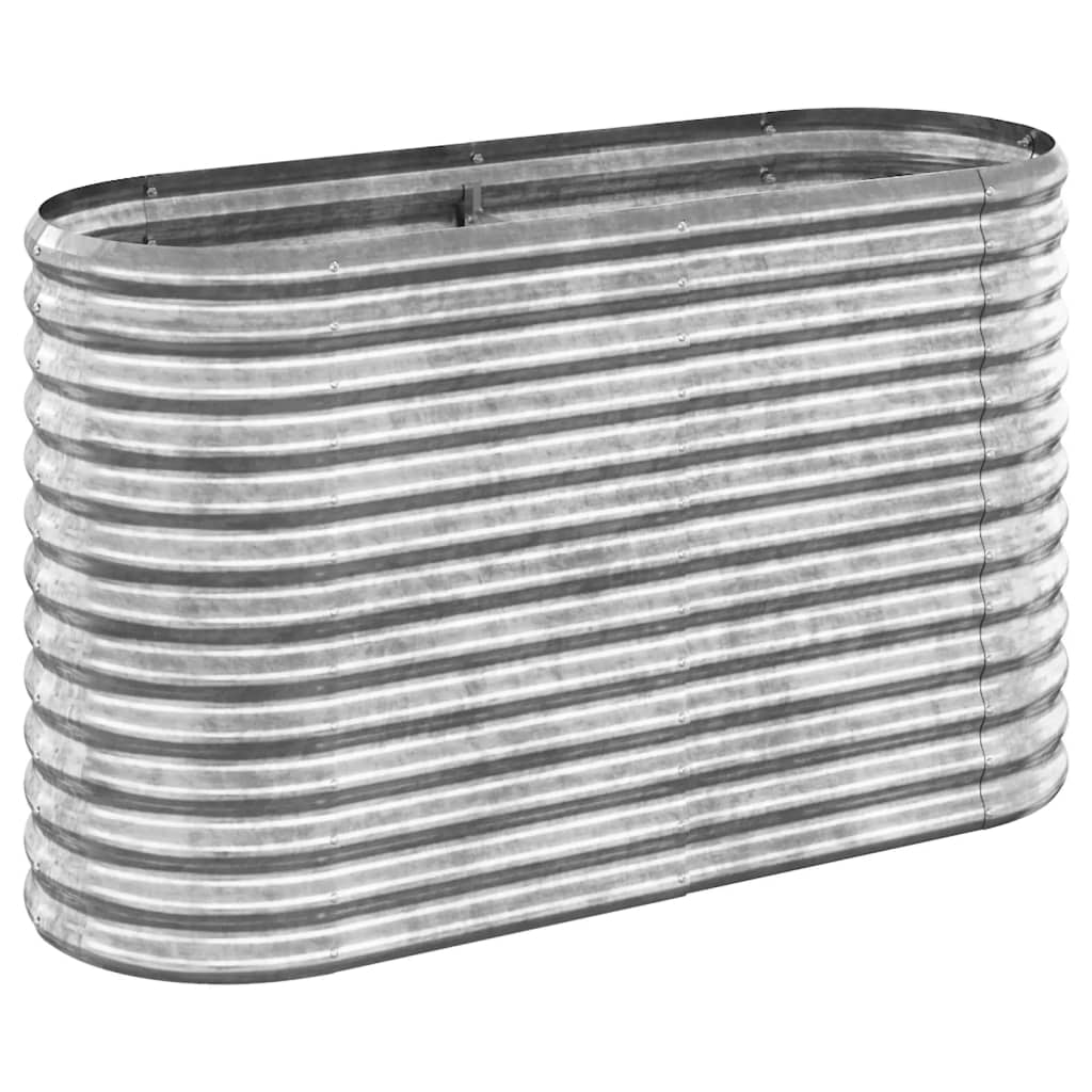 Odlingslåda pulverlackerat stål 114x40x68 cm silver