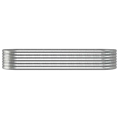 Odlingslåda galvaniserat stål 224x80x36 cm silver