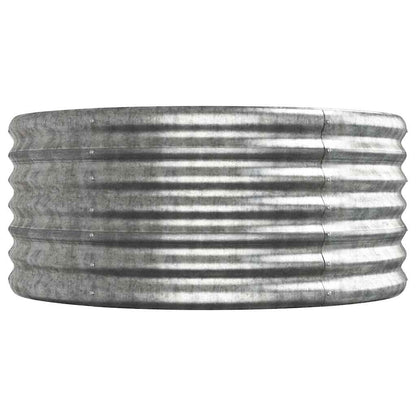 Odlingslåda galvaniserat stål 224x80x36 cm silver