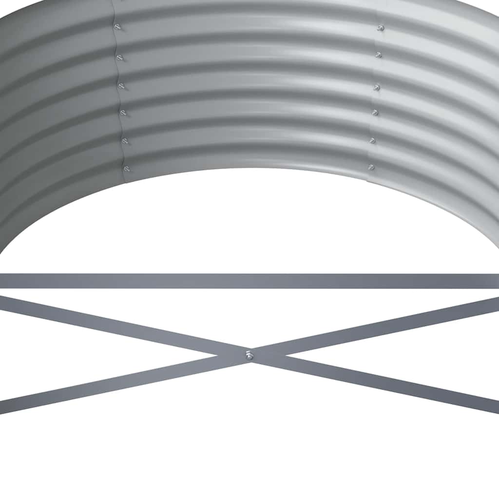 Odlingslåda galvaniserat stål 224x80x36 cm silver