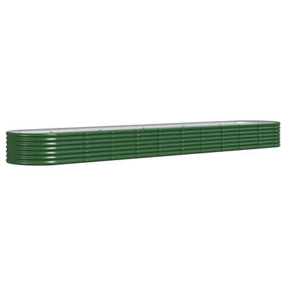 Odlingslåda galvaniserat stål 440x80x36 cm grön