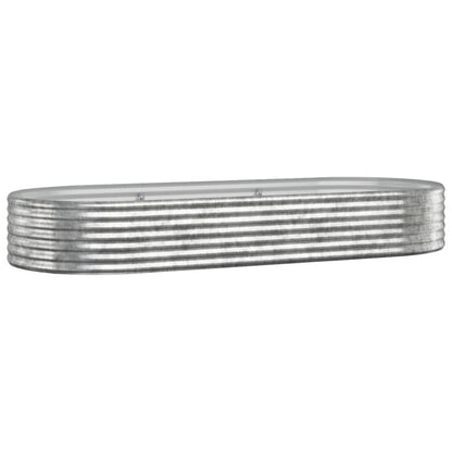 Odlingslåda galvaniserat stål 249x100x36 cm silver