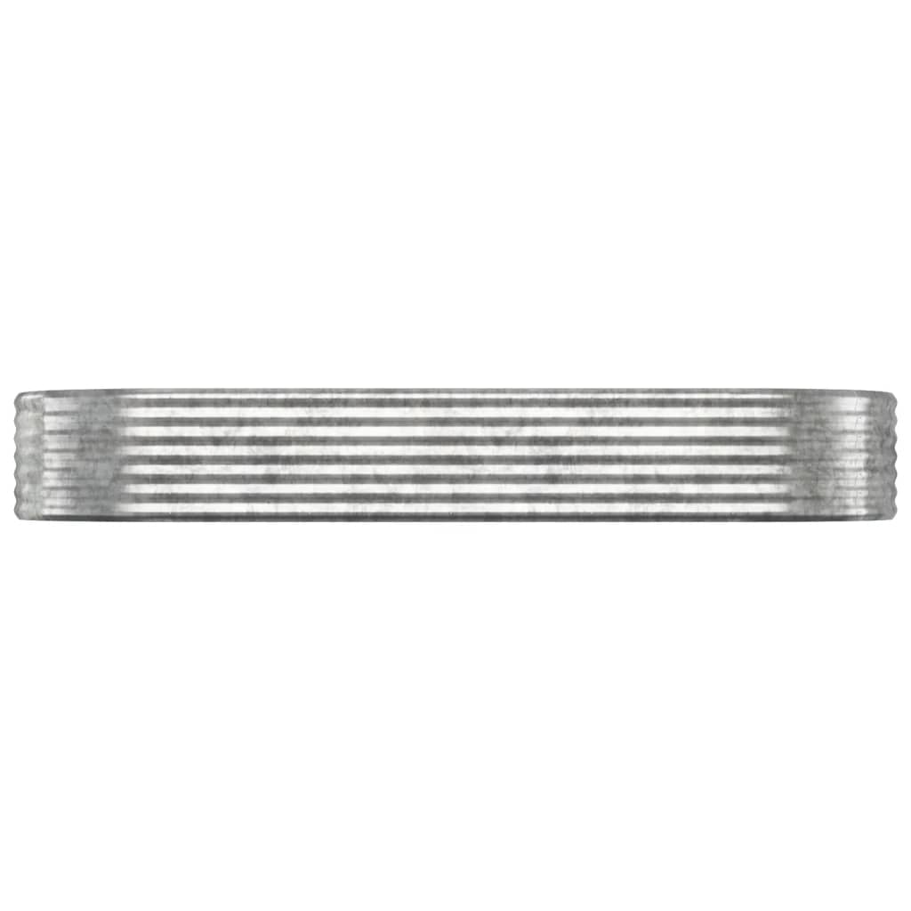 Odlingslåda galvaniserat stål 249x100x36 cm silver