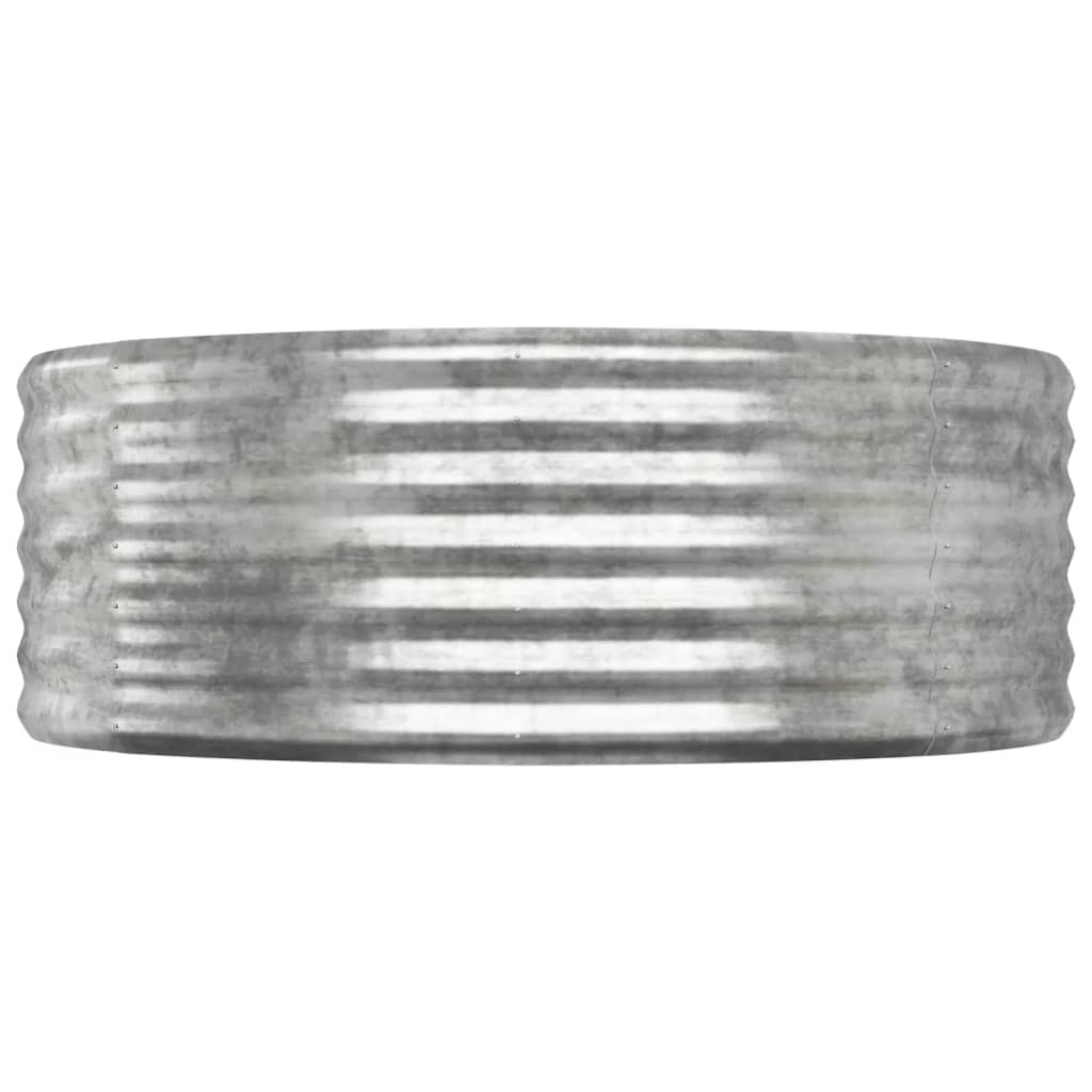 Odlingslåda galvaniserat stål 249x100x36 cm silver