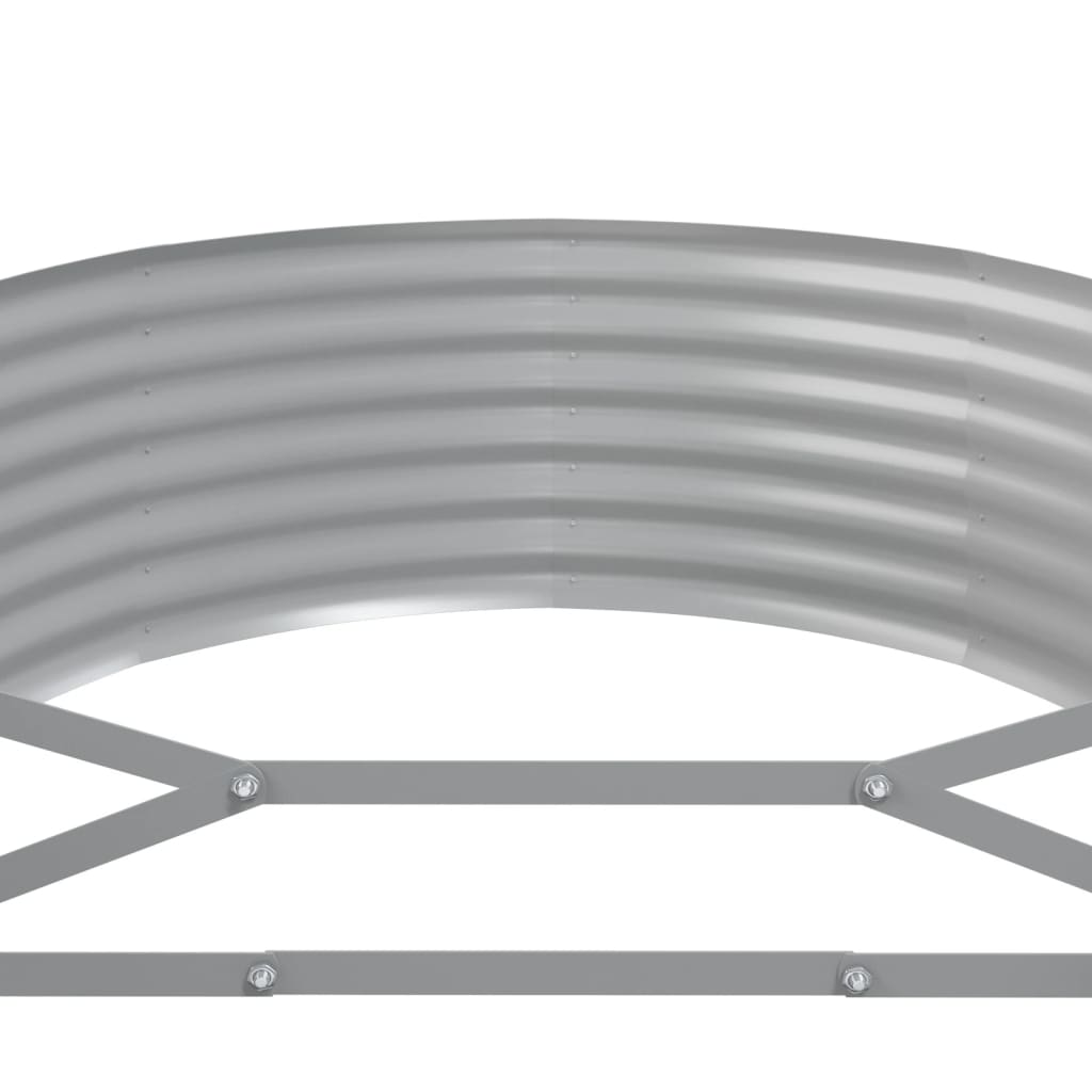 Odlingslåda galvaniserat stål 249x100x36 cm silver