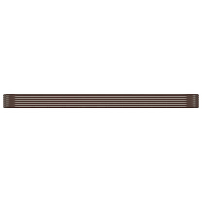 Odlingslåda galvaniserat stål 507x100x36 cm brun