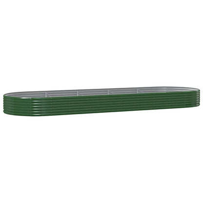 Odlingslåda galvaniserat stål 450x140x36 cm grön