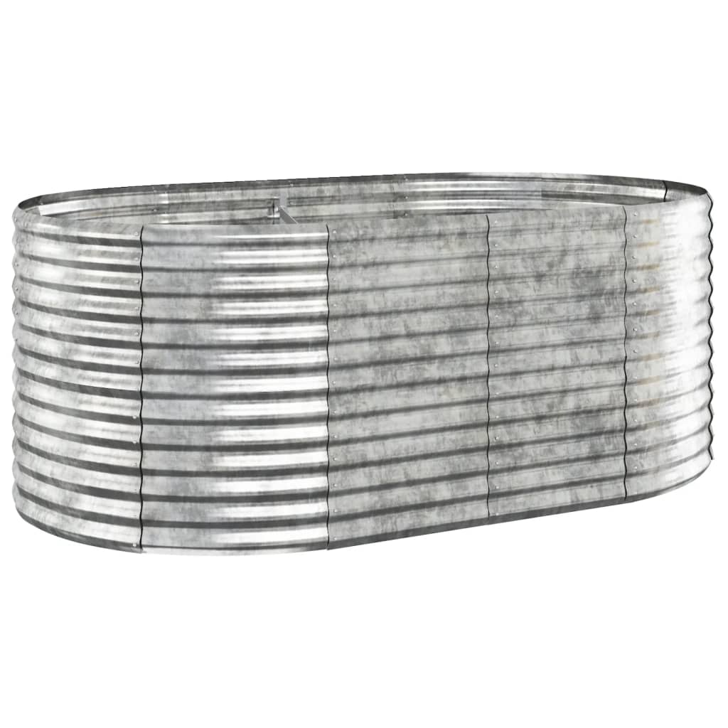 Odlingslåda galvaniserat stål 175x100x68 cm silver