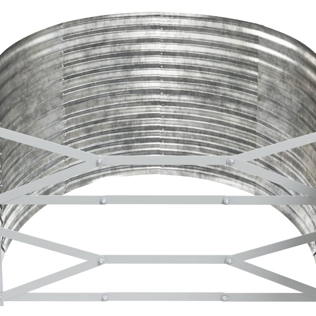 Odlingslåda galvaniserat stål 175x100x68 cm silver